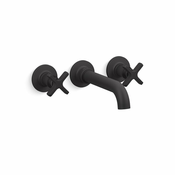 Kohler Wall-Mount Bath Faucet Trim in Matte Black T35910-3-BL